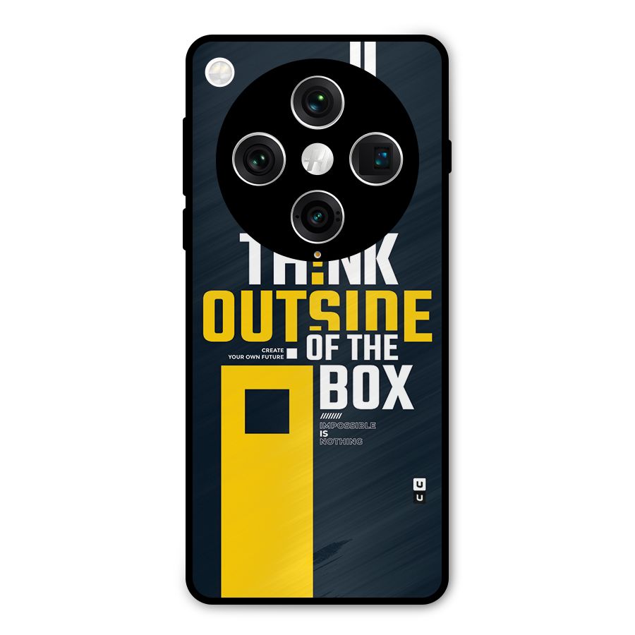 Awesome Think Out Side Metal Back Case for Oppo Find X8 Pro