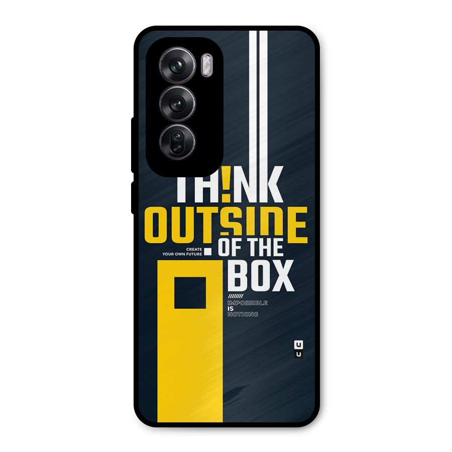 Awesome Think Out Side Metal Back Case for Oppo Reno12 Pro