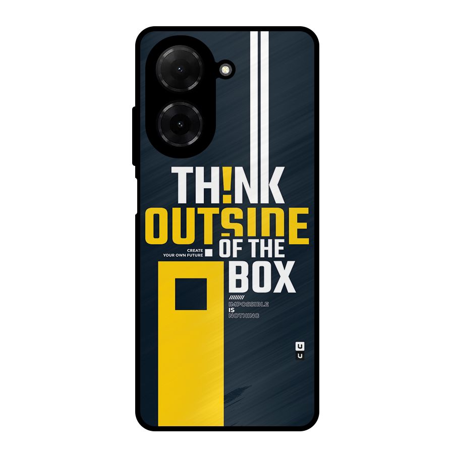 Awesome Think Out Side Metal Back Case for Redmi A5 4G