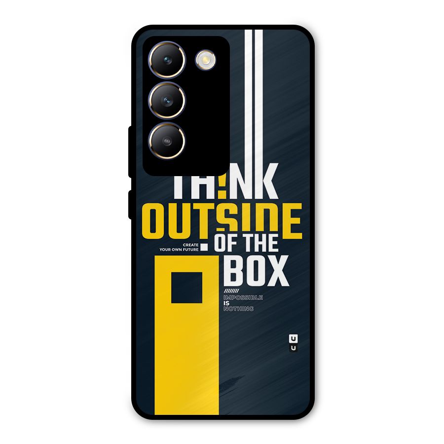 Awesome Think Out Side Metal Back Case for Vivo T3 5G