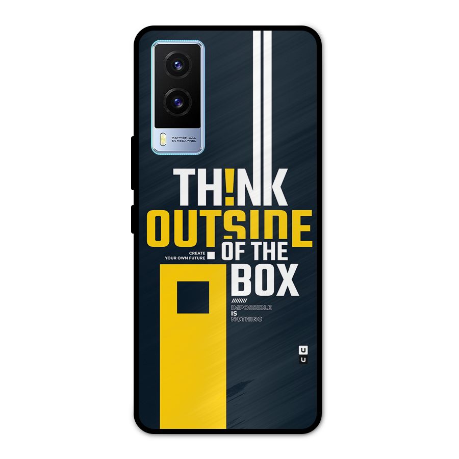 Awesome Think Out Side Metal Back Case for Vivo V21e 5G