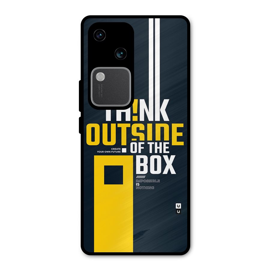 Awesome Think Out Side Metal Back Case for Vivo V30