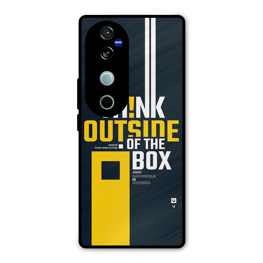 Awesome Think Out Side Metal Back Case for Vivo V40