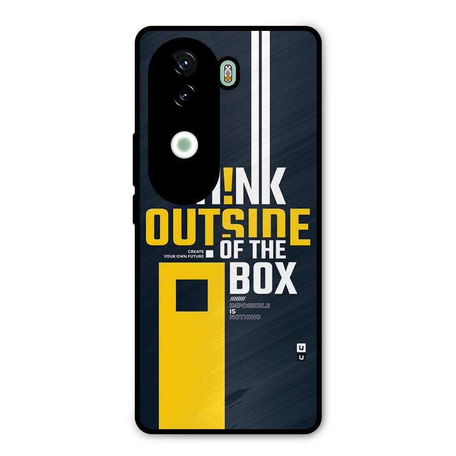 Awesome Think Out Side Metal Back Case for Vivo V40e