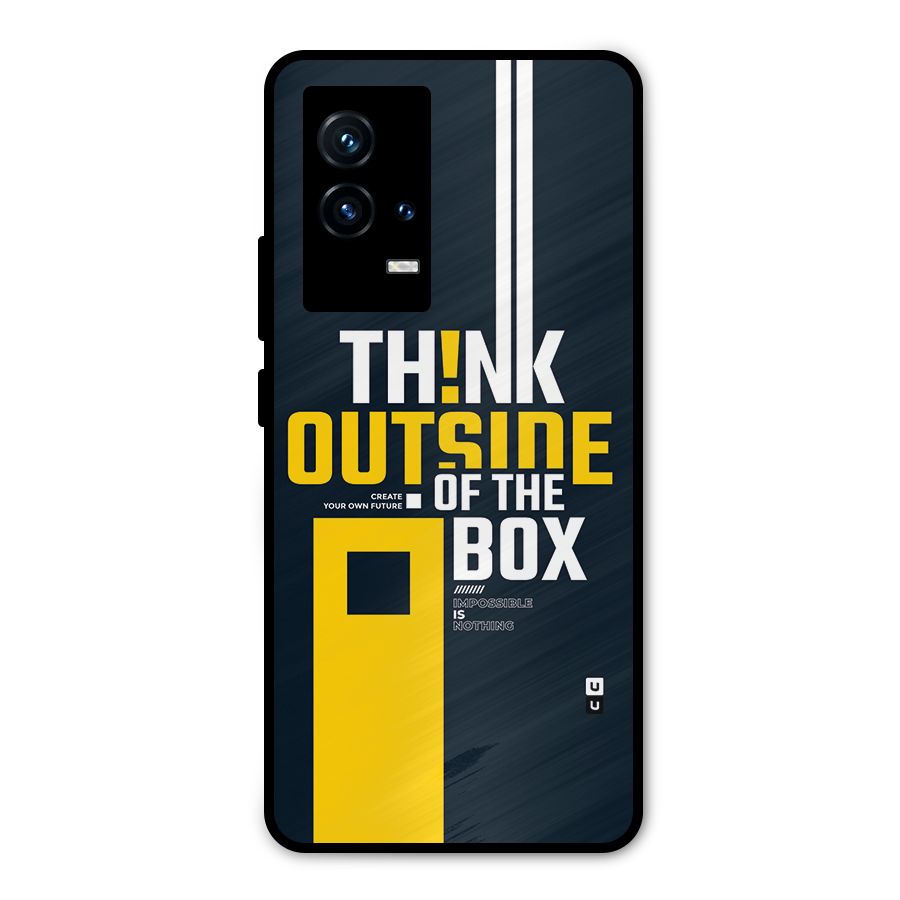 Awesome Think Out Side Metal Back Case for iQOO 9 5G
