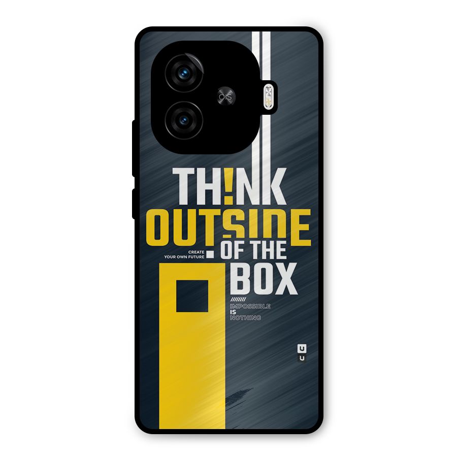 Awesome Think Out Side Metal Back Case for iQOO Z9 Turbo