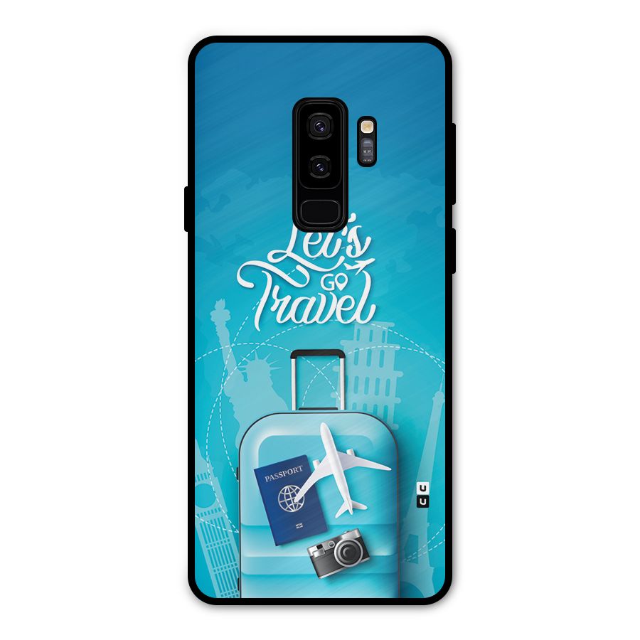 Awesome Travel Bag Metal Back Case for Galaxy S9 Plus