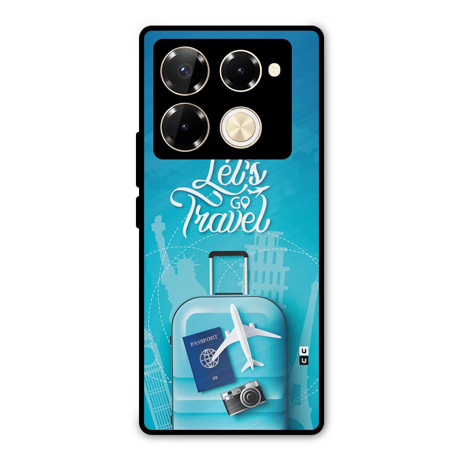 Awesome Travel Bag Metal Back Case for Infinix Note 40 Pro