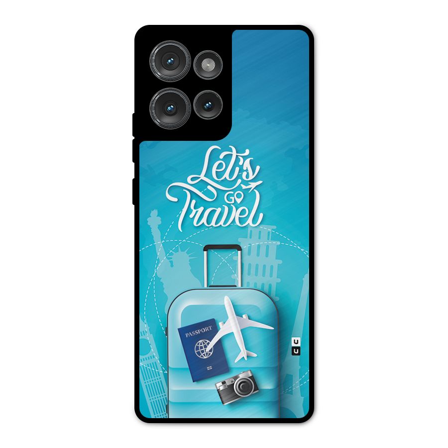Awesome Travel Bag Metal Back Case for Motorola Edge 50