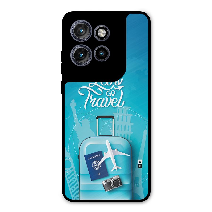 Awesome Travel Bag Metal Back Case for Motorola Edge 50 Neo