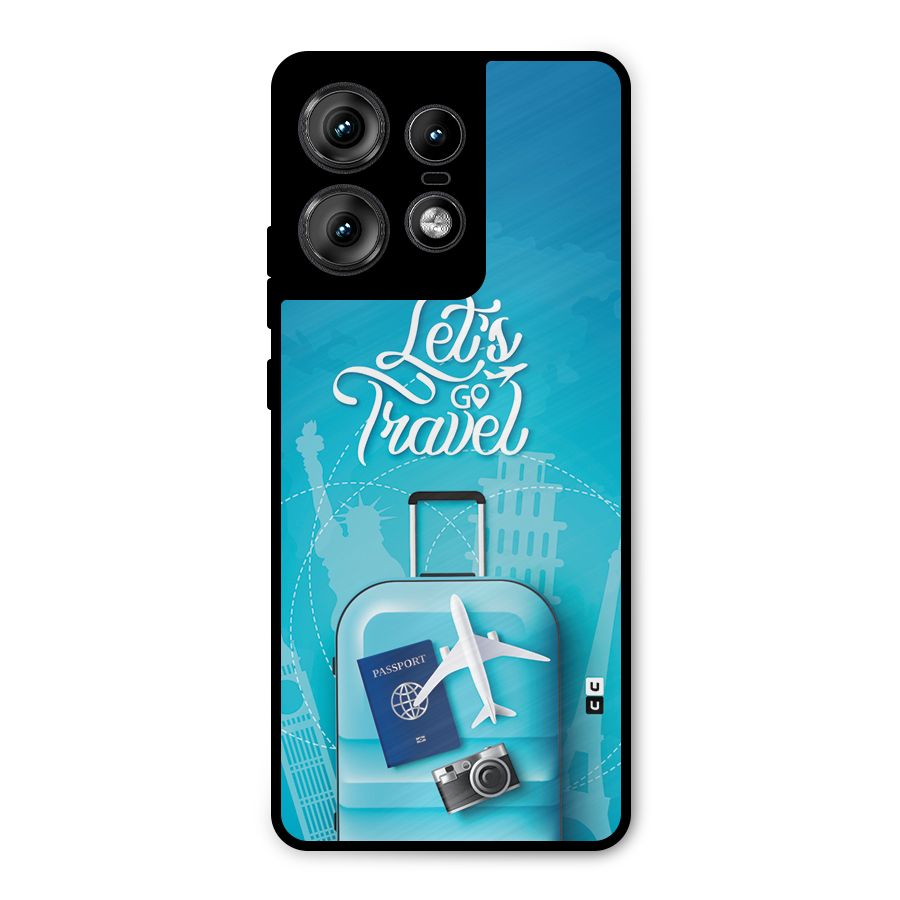 Awesome Travel Bag Metal Back Case for Motorola Edge 50 Pro