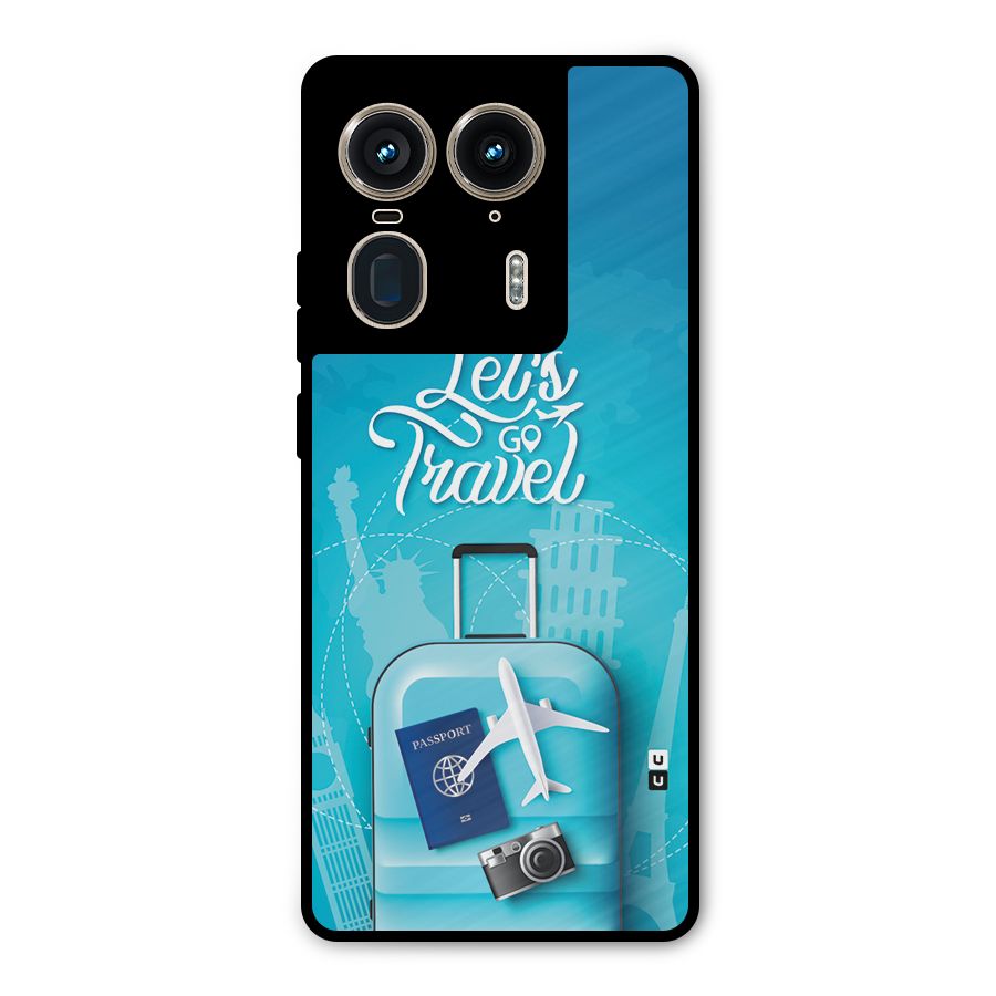Awesome Travel Bag Metal Back Case for Motorola Edge 50 Ultra