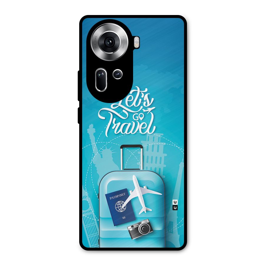 Awesome Travel Bag Metal Back Case for Oppo Reno11 5G