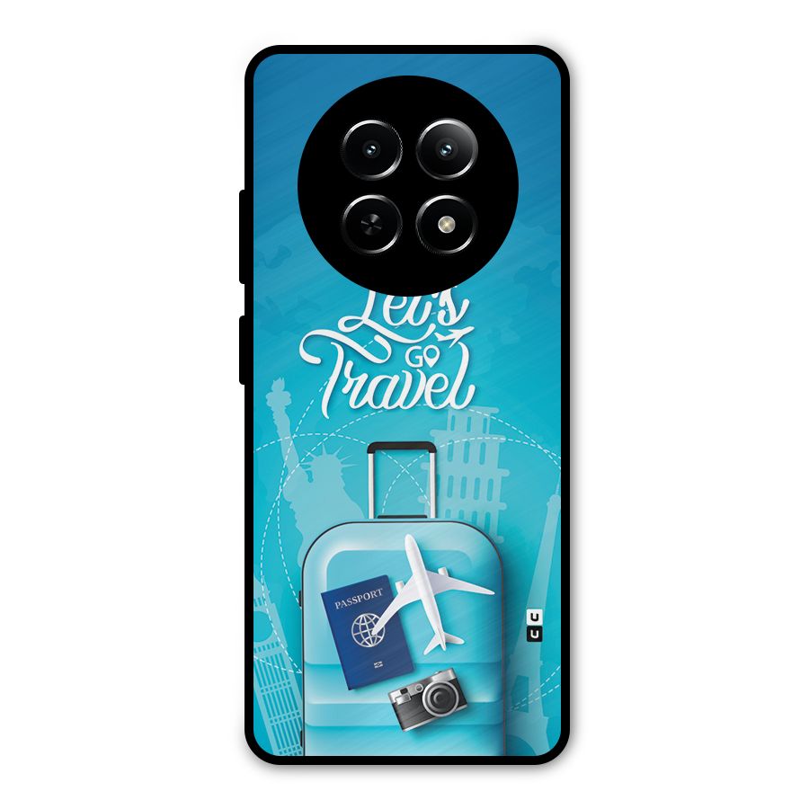 Awesome Travel Bag Metal Back Case for Realme 13