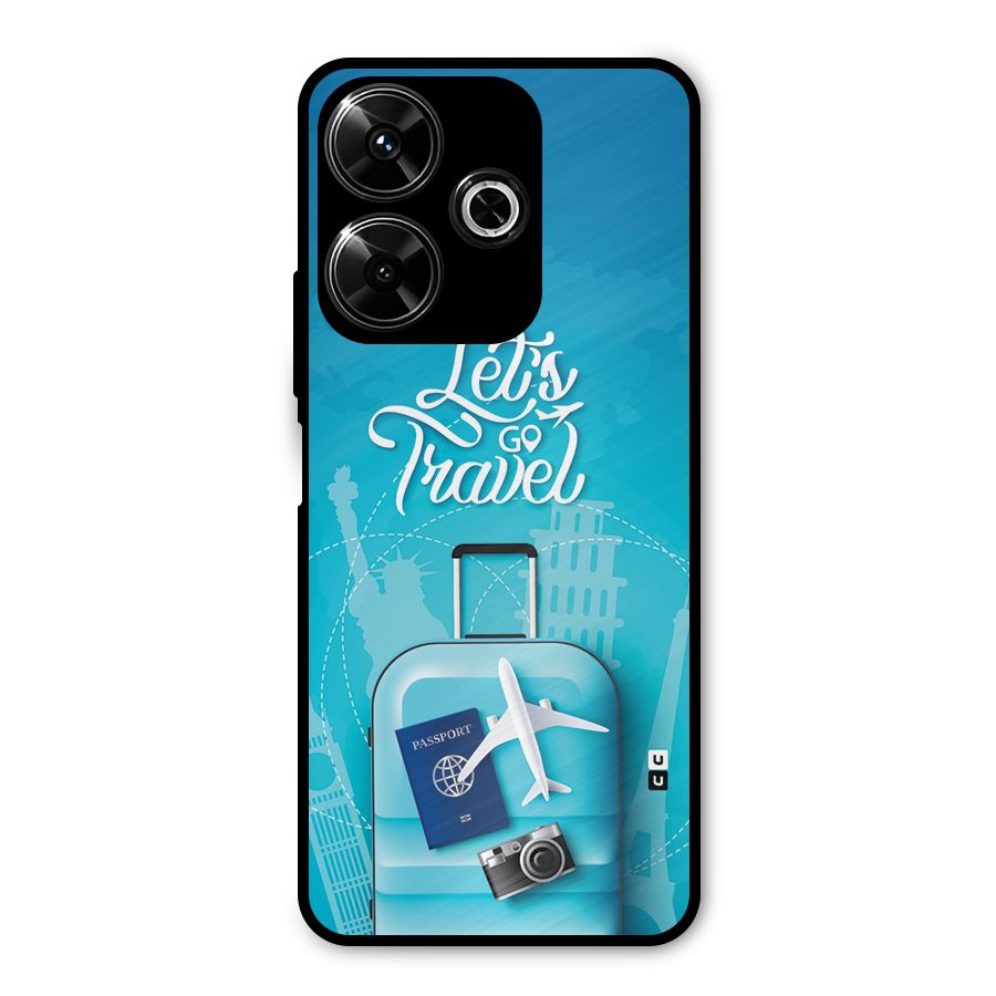 Awesome Travel Bag Metal Back Case for Redmi 13 5G