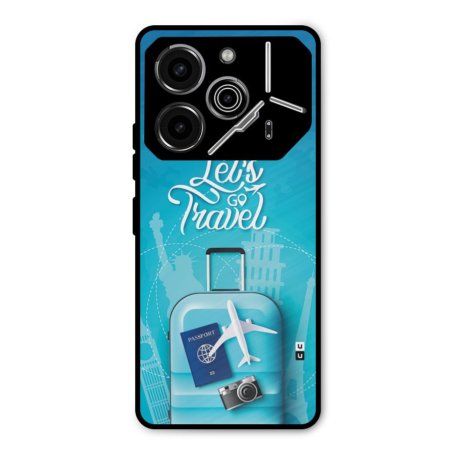 Awesome Travel Bag Metal Back Case for Tecno Pova 6 Pro