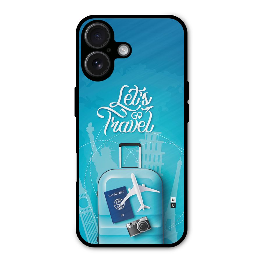 Awesome Travel Bag Metal Back Case for iPhone 16