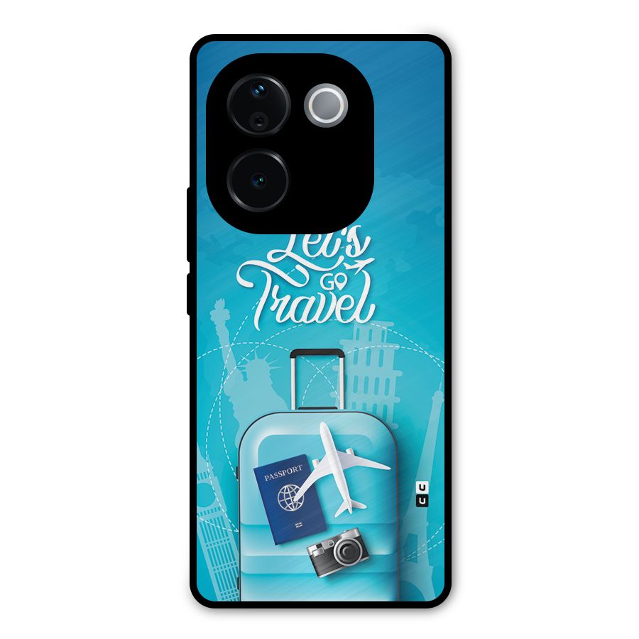 Awesome Travel Bag Metal Back Case for iQOO Z9s Pro
