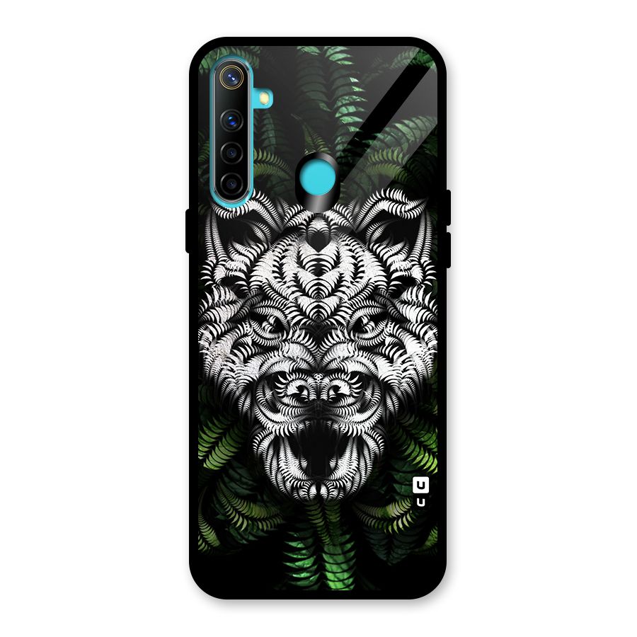 Aztec Art Tiger Glass Back Case for Realme 5i