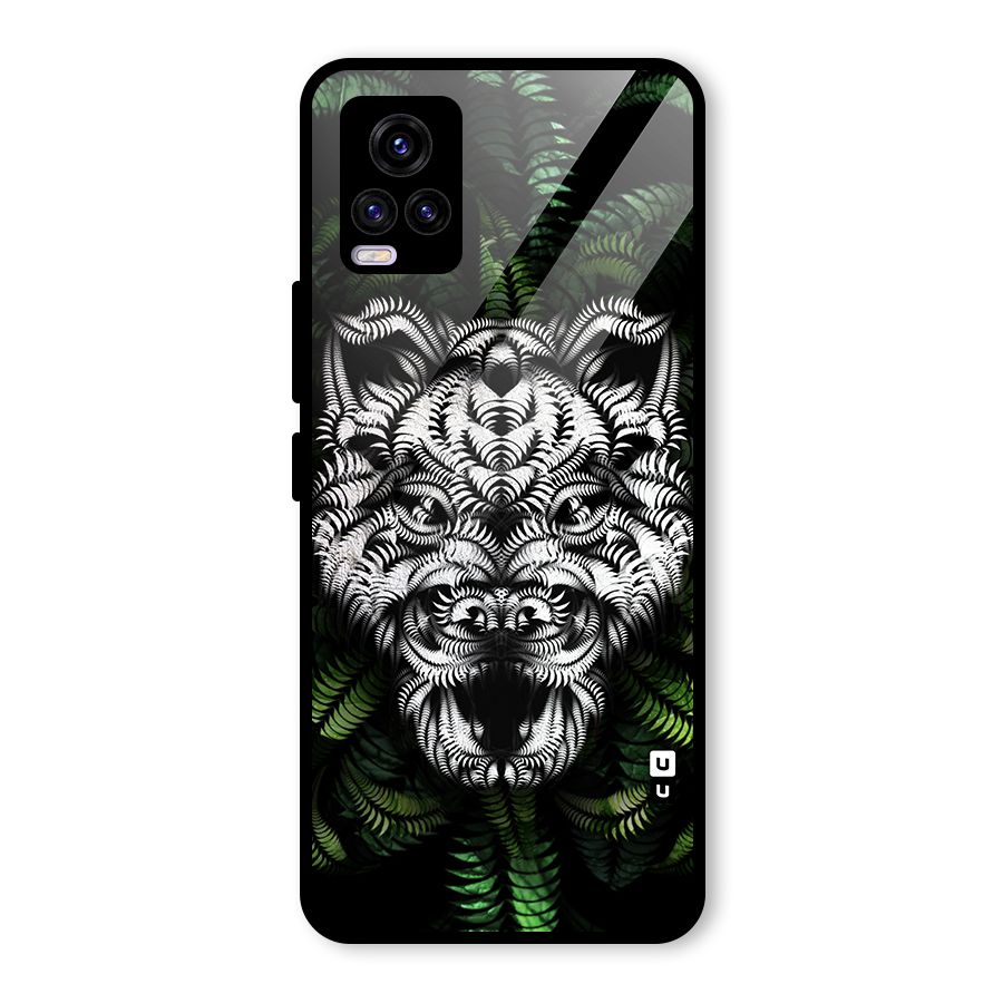 Aztec Art Tiger Glass Back Case for Vivo V20 2021