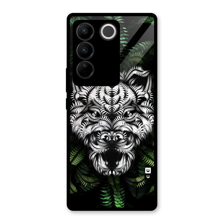 Aztec Art Tiger Glass Back Case for Vivo V27
