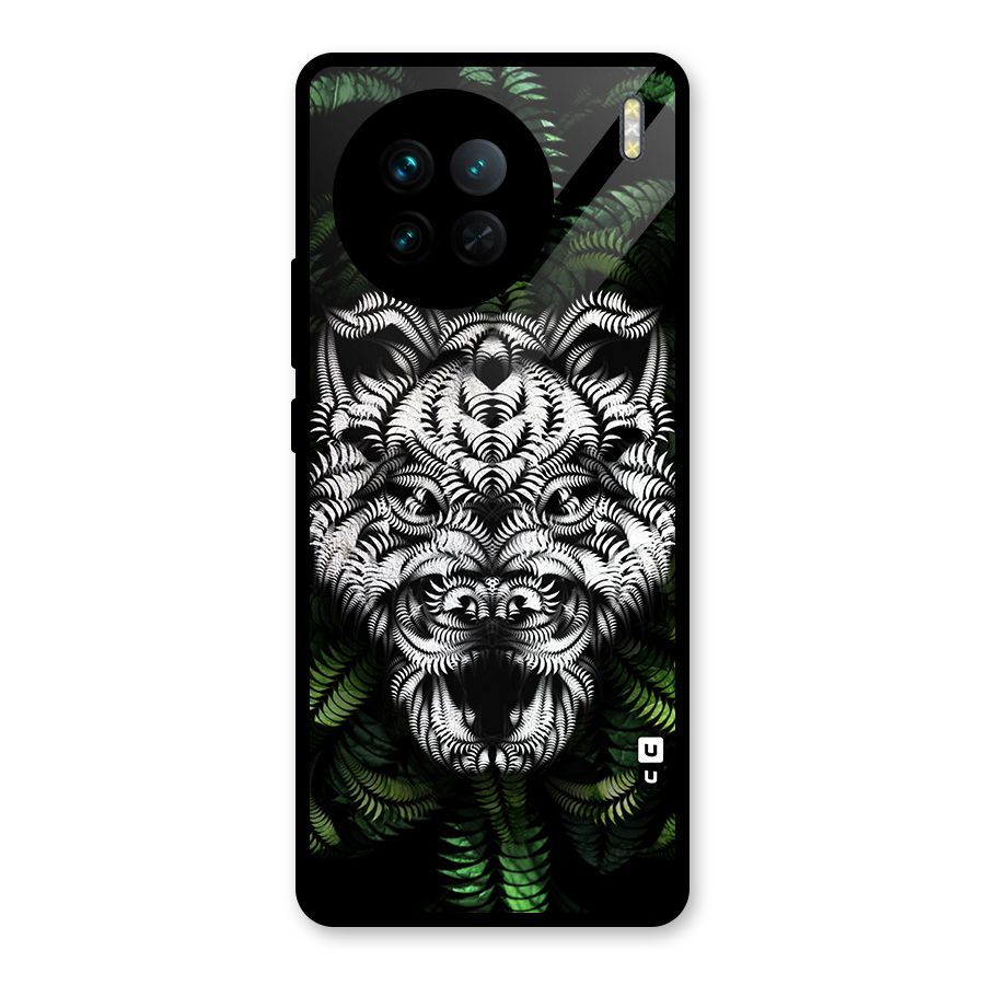 Aztec Art Tiger Glass Back Case for Vivo X90