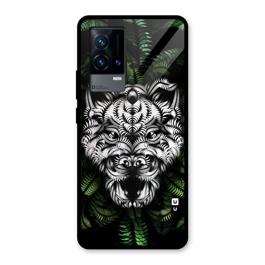 Aztec Art Tiger Glass Back Case for iQOO 9 5G