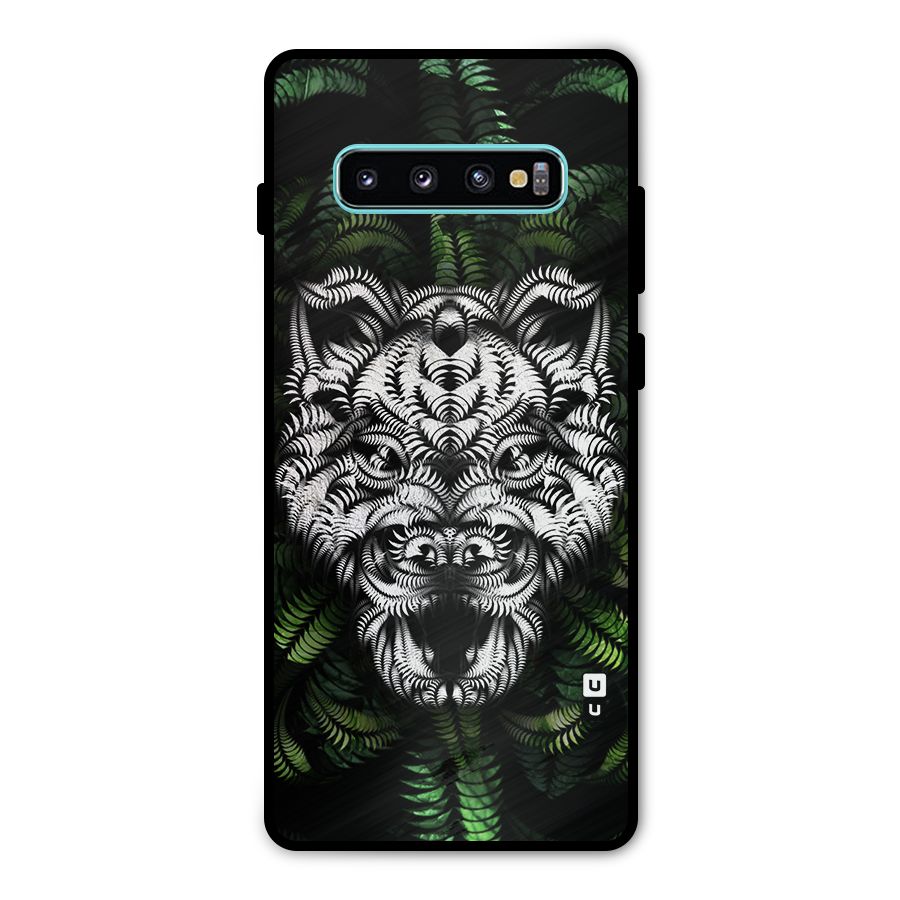 Aztec Art Tiger Metal Back Case for Galaxy S10 Plus