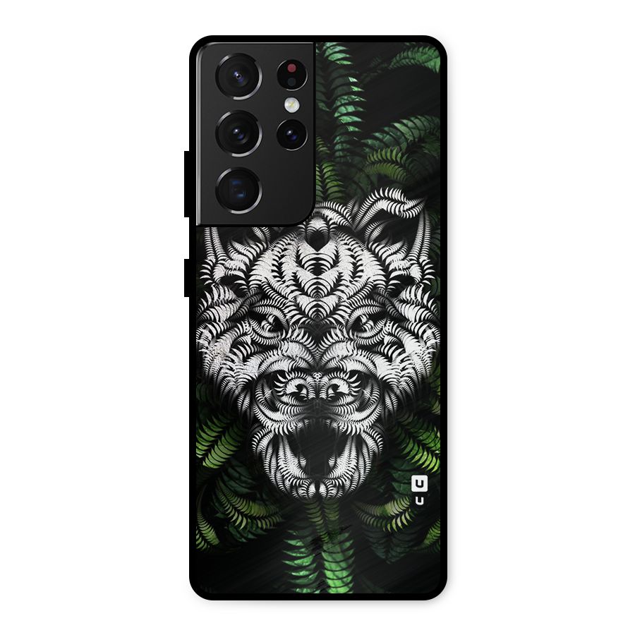 Aztec Art Tiger Metal Back Case for Galaxy S21 Ultra 5G