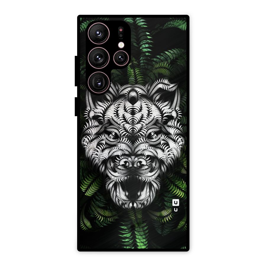 Aztec Art Tiger Metal Back Case for Galaxy S22 Ultra 5G