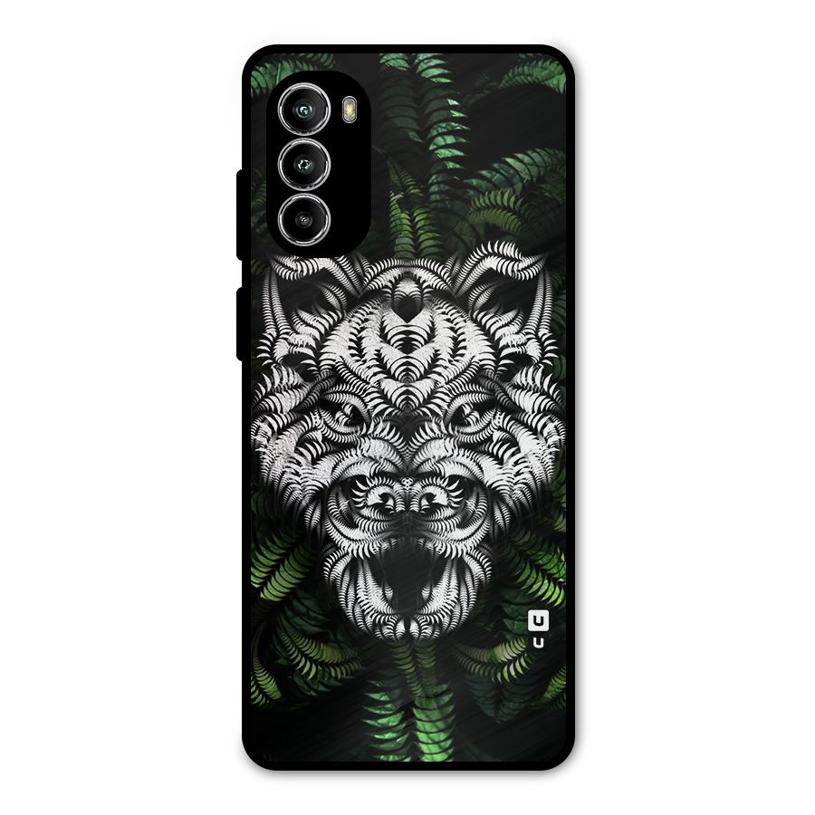 Aztec Art Tiger Metal Back Case for Moto G52