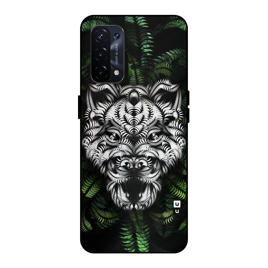 Aztec Art Tiger Metal Back Case for Oppo A74 5G