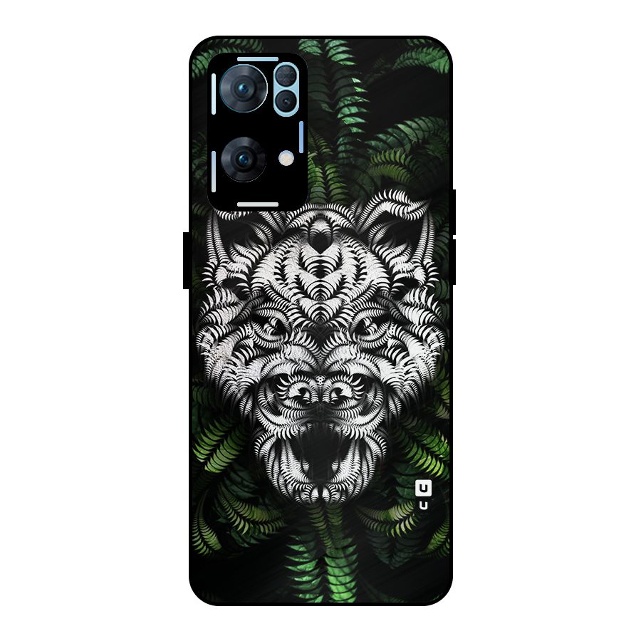 Aztec Art Tiger Metal Back Case for Oppo Reno7 Pro 5G