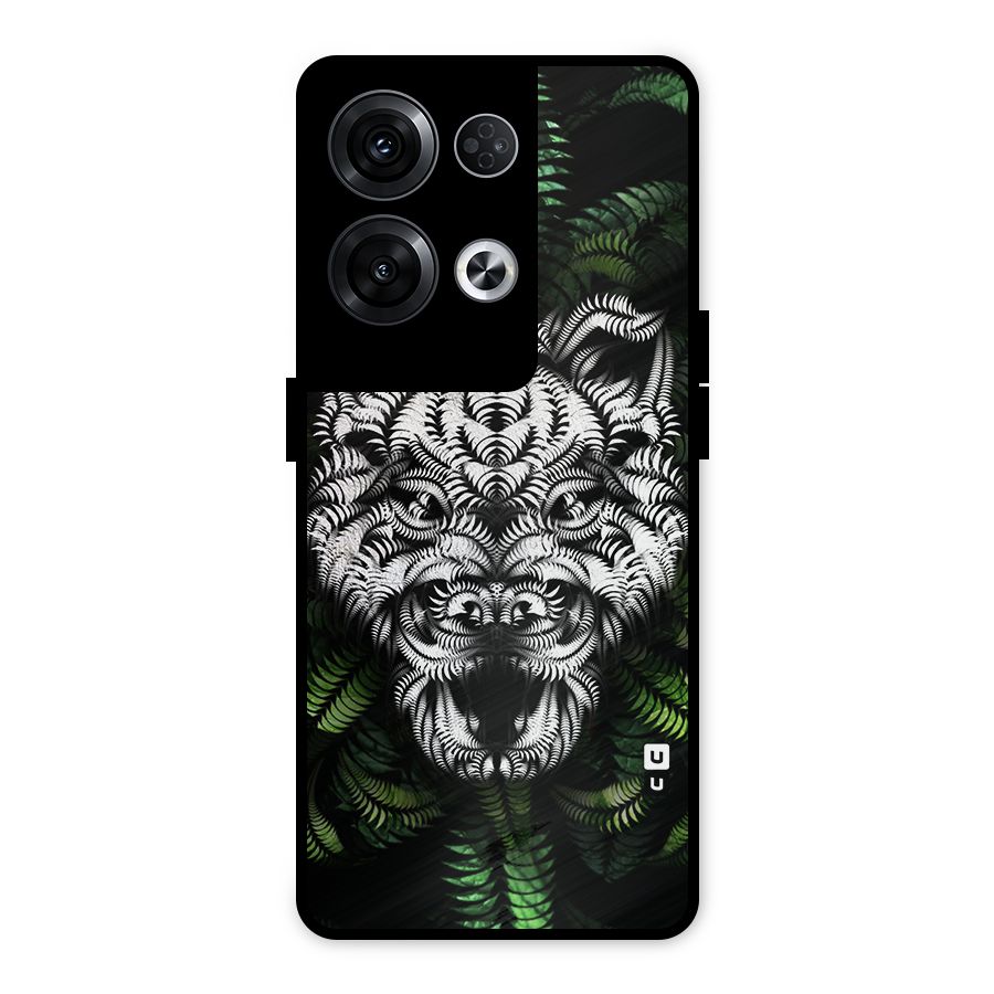 Aztec Art Tiger Metal Back Case for Oppo Reno8 Pro 5G