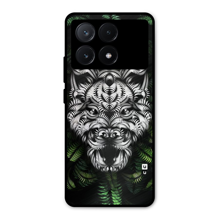 Aztec Art Tiger Metal Back Case for Poco X6 Pro