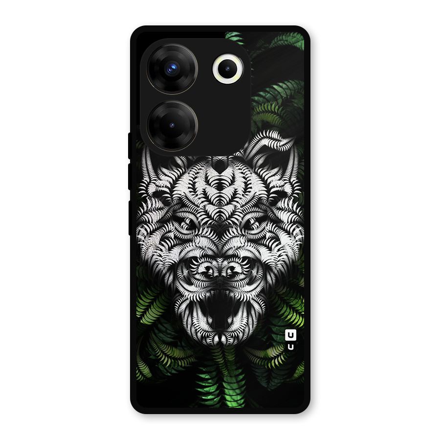 Aztec Art Tiger Metal Back Case for Tecno Camon 20