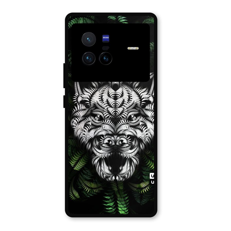 Aztec Art Tiger Metal Back Case for Vivo X80