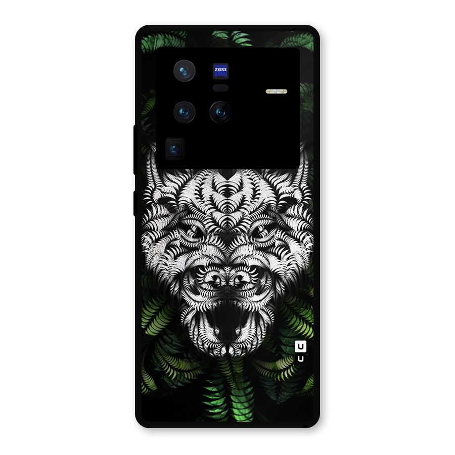 Aztec Art Tiger Metal Back Case for Vivo X80 Pro
