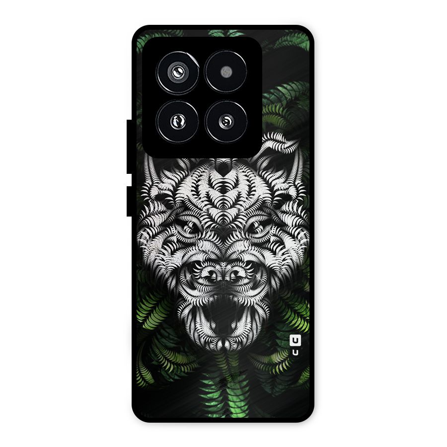 Aztec Art Tiger Metal Back Case for Xiaomi 14 Pro