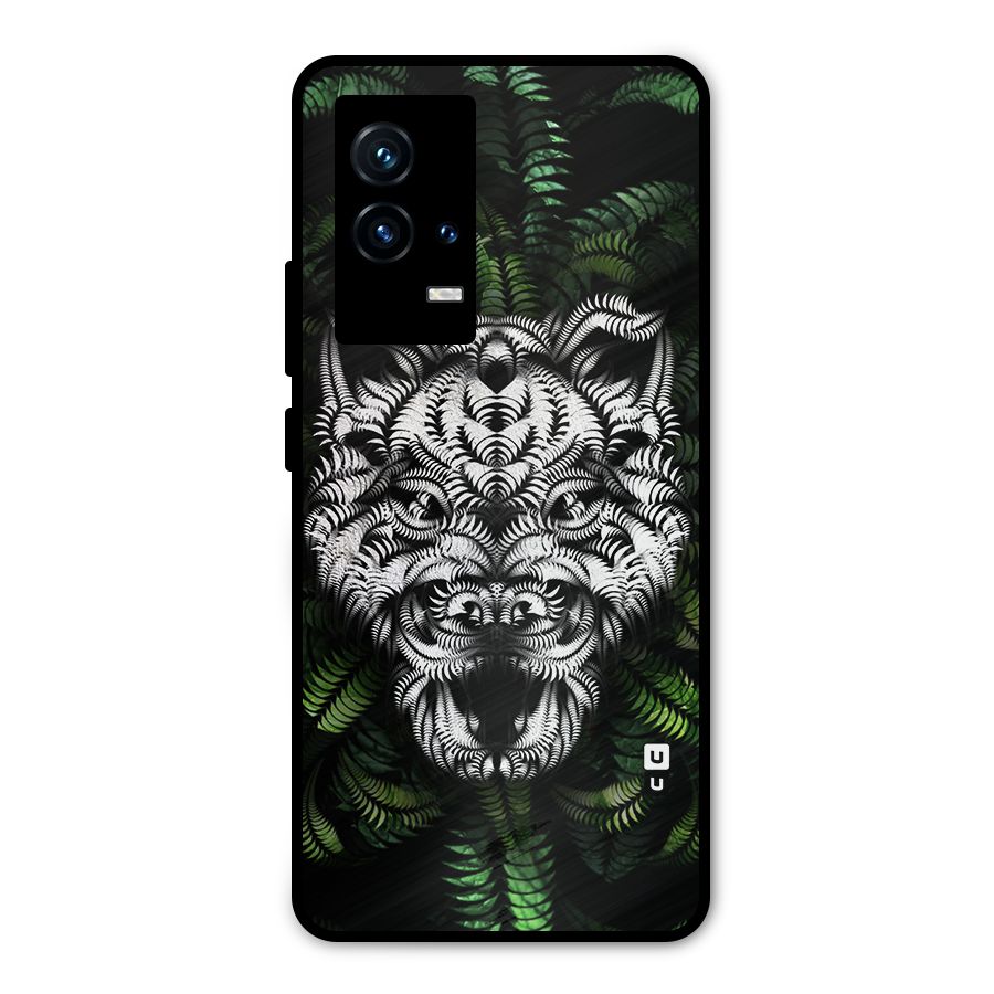 Aztec Art Tiger Metal Back Case for iQOO 9 5G