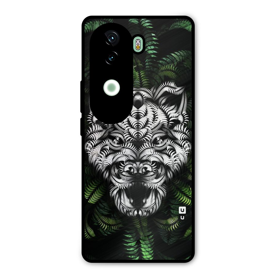 Aztec Art Tiger Metal Back Case for iQOO Z9s