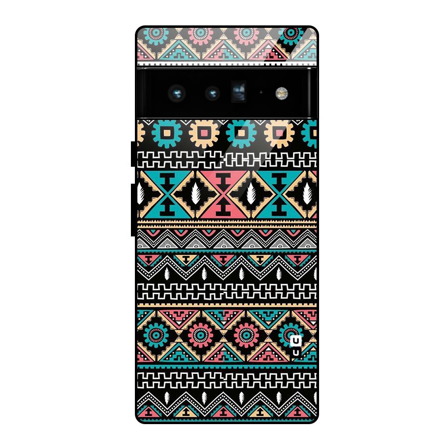Aztec Beautiful Creativity Glass Back Case for Google Pixel 6 Pro