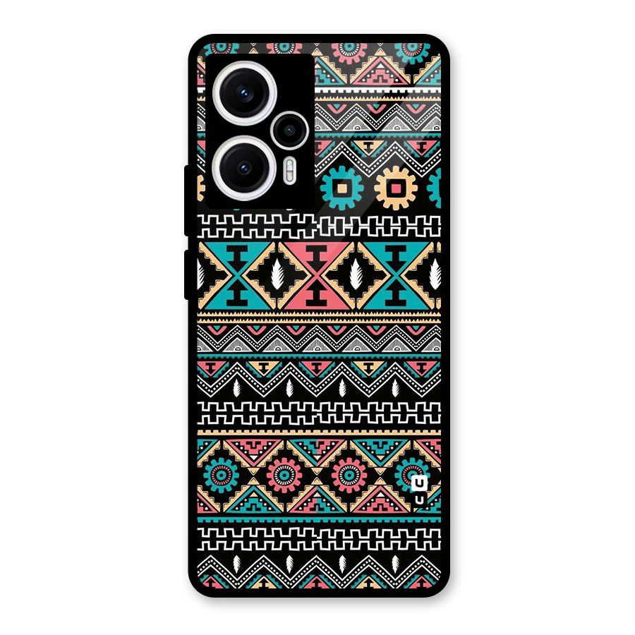 Aztec Beautiful Creativity Glass Back Case for Poco F5