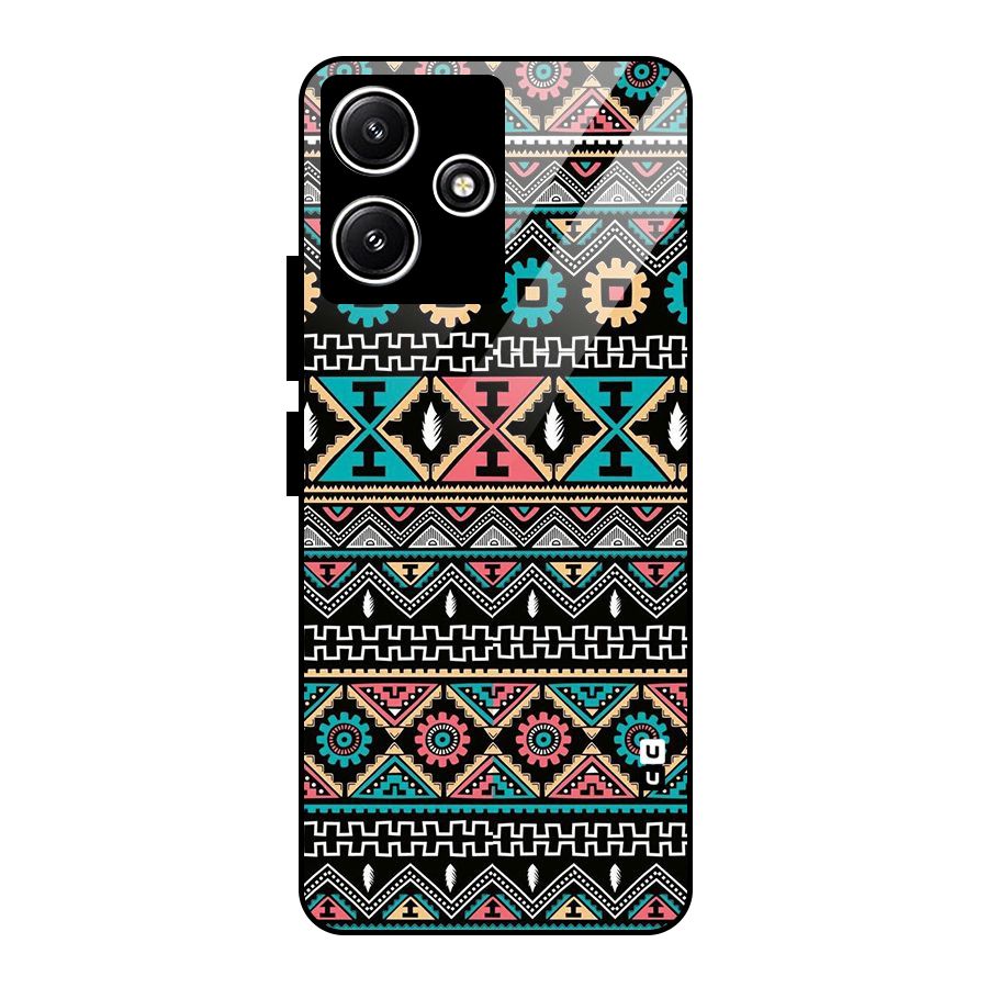 Aztec Beautiful Creativity Glass Back Case for Poco M6 Pro