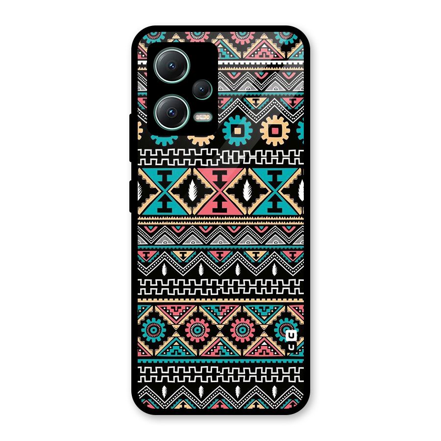 Aztec Beautiful Creativity Glass Back Case for Poco X5