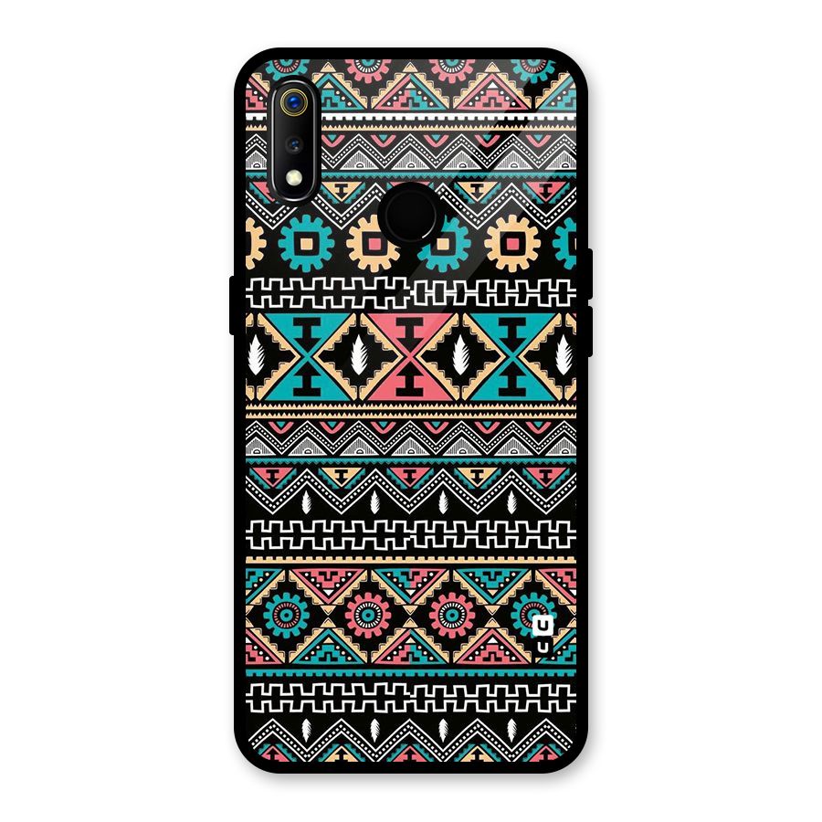 Aztec Beautiful Creativity Glass Back Case for Realme 3