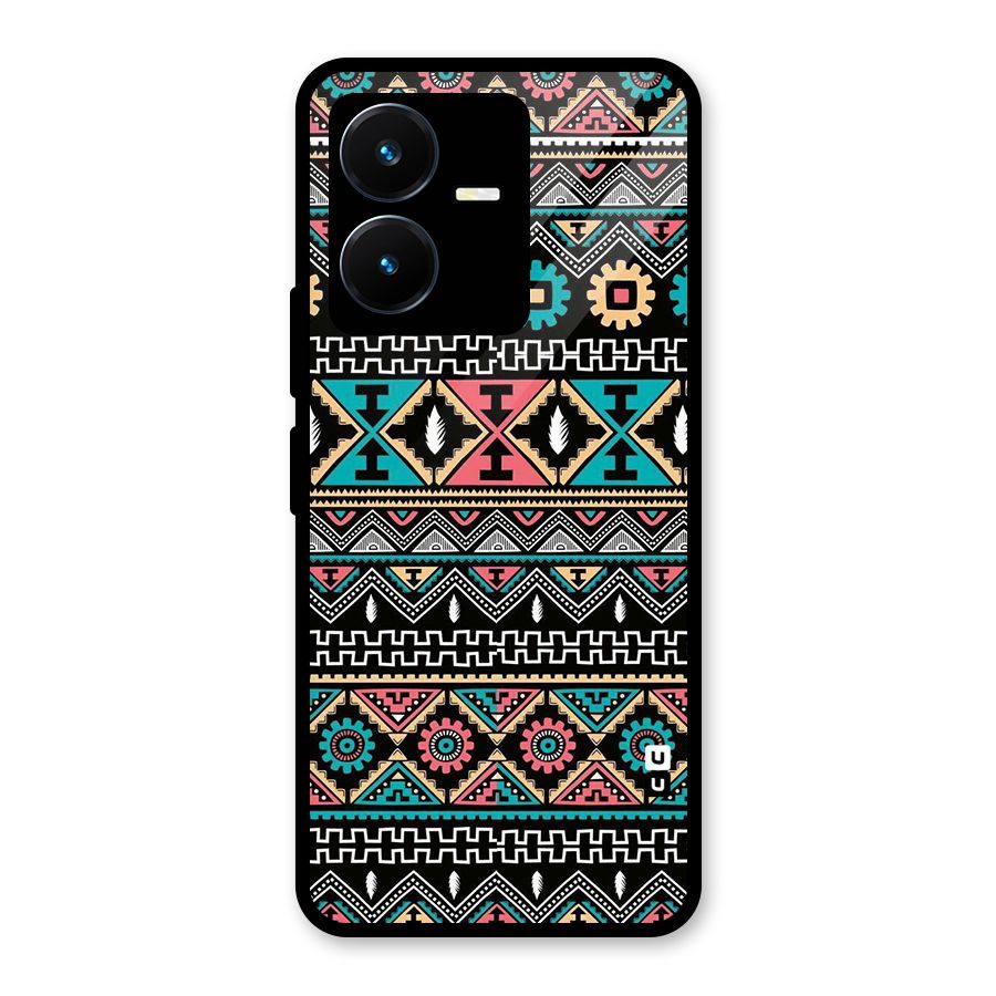 Aztec Beautiful Creativity Glass Back Case for Vivo Y22s