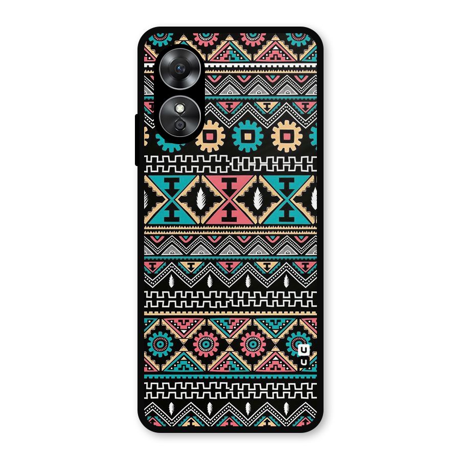 Aztec Beautiful Creativity Metal Back Case for Oppo A17