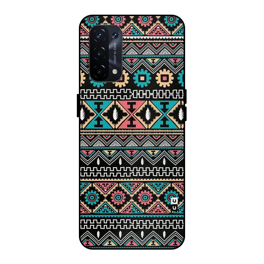 Aztec Beautiful Creativity Metal Back Case for Oppo A74 5G
