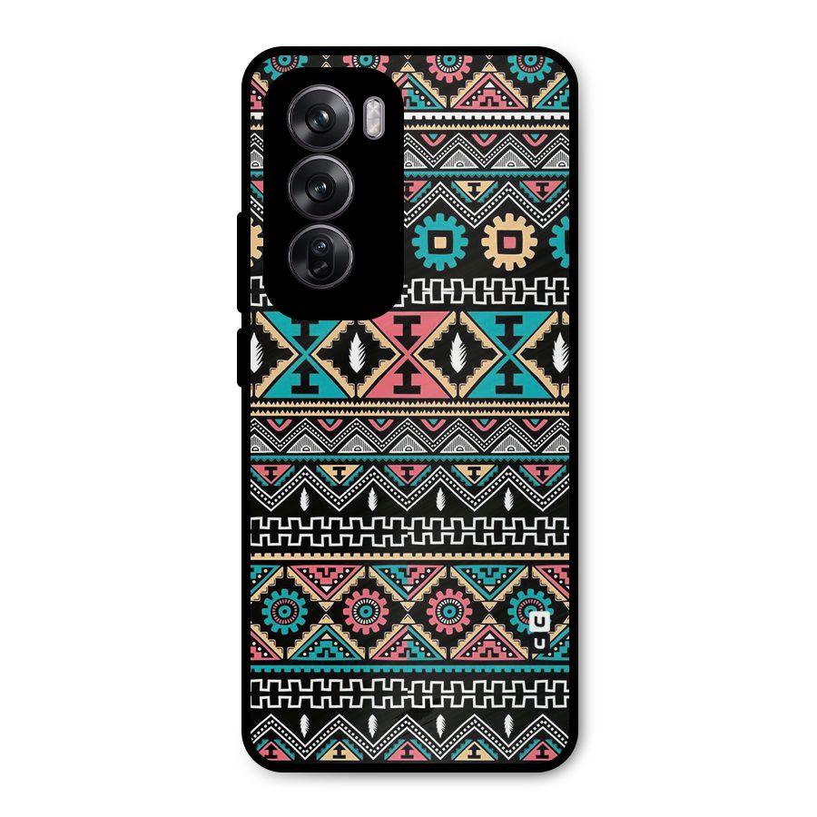 Aztec Beautiful Creativity Metal Back Case for Oppo Reno12 Pro
